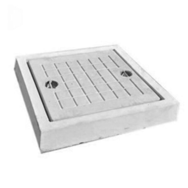 Square-Plain Concrete Manhole Cover and Frame